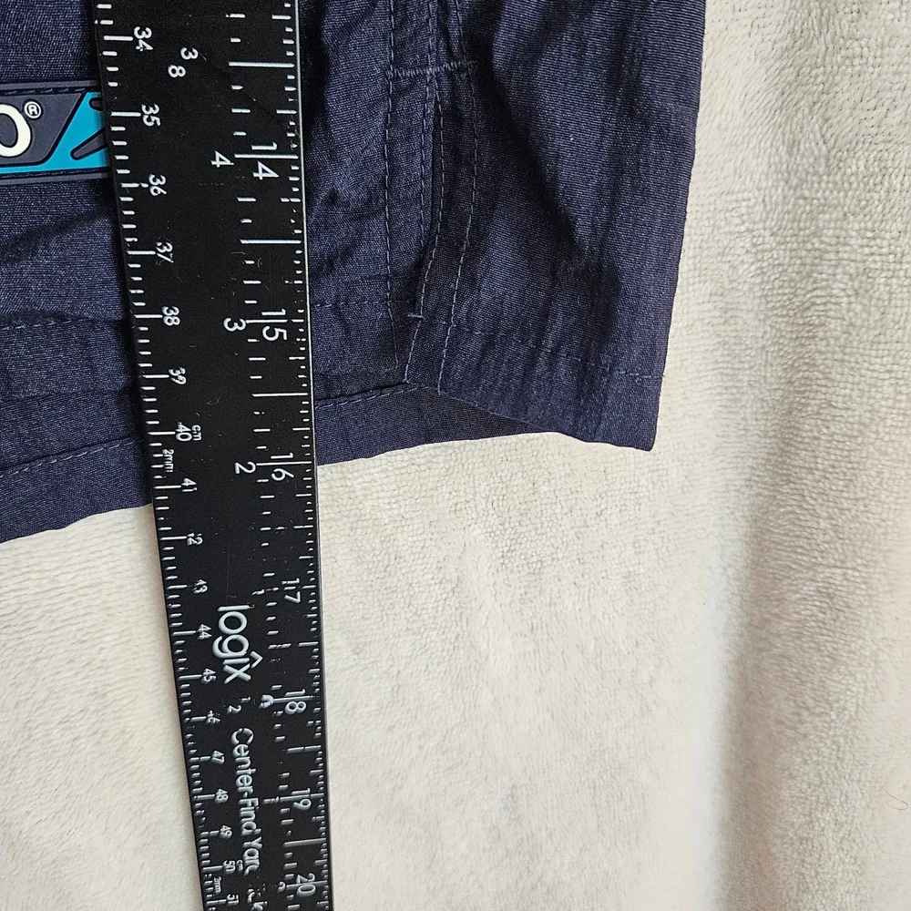 Speedo Mens Swim Trunks Navy Blue Mesh Lined Nylon Shorts Large RN54934